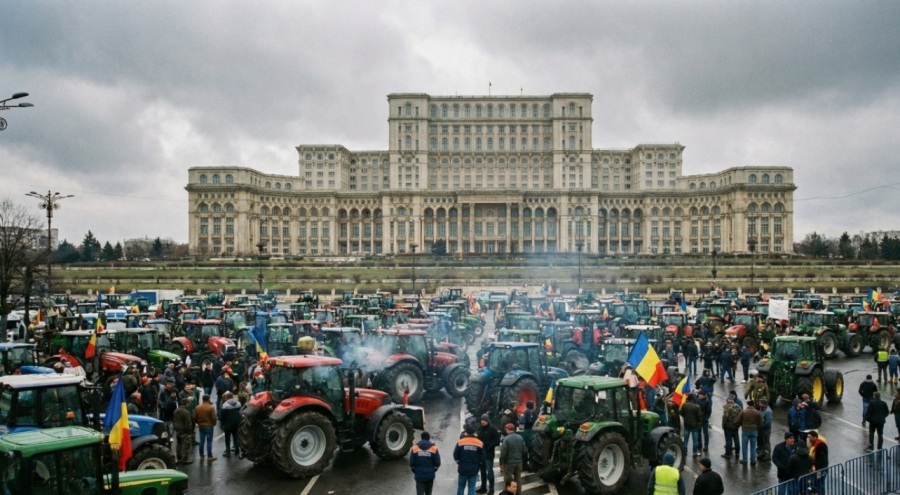 "Asediul Tractoarelor" la București: Răbdarea fermierilor s-a epuizat, capitala este blocată!