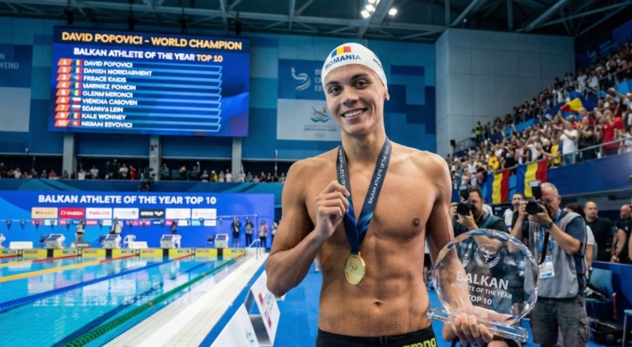 Mândria Balcanilor, David Popovici! Steaua română în top 10 cei mai buni sportivi ai anului 2025